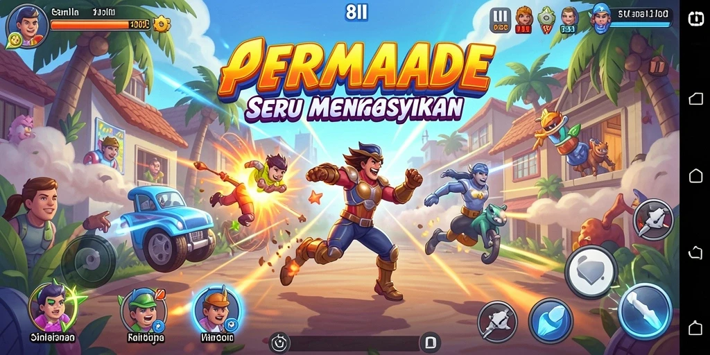 Screenshot utama dari gameplay menarik 8II.