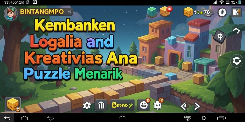 Tampilan gameplay BINTANGMPO yang menarik dengan beragam teka-teki.