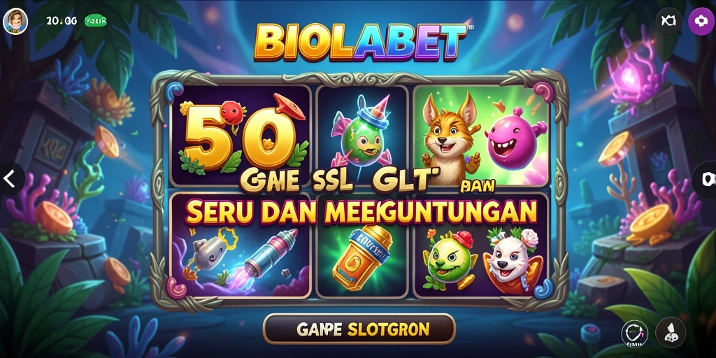 Tampilan menarik dengan fitur permainan slot yang seru.
