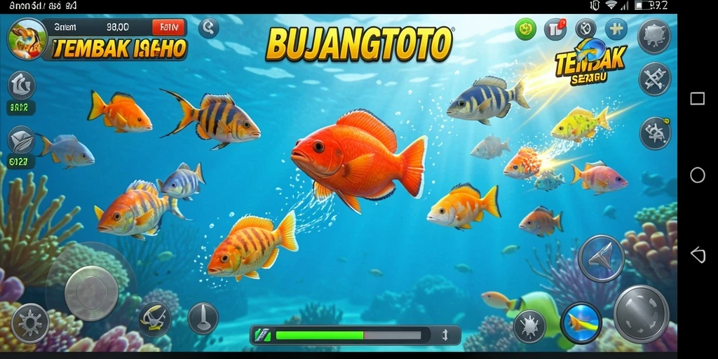 Tampilan gameplay seru dari BUJANGTOTO saat menembak ikan.