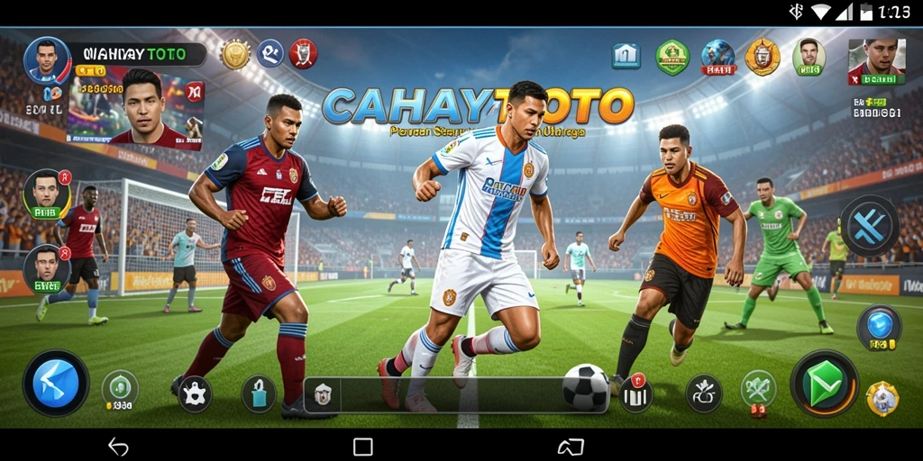 Tangkapan layar gameplay CAHAYATOTO yang menampilkan aksi seru olahraga.