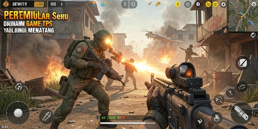 Tampilan gameplay seru DEWI11 dengan aksi pertempuran yang intens.