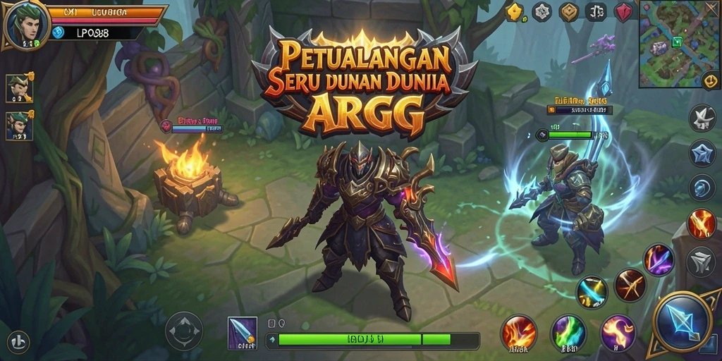 Screenshot LPO88 menampilkan aksi pertarungan karakter dalam dunia fantasi.