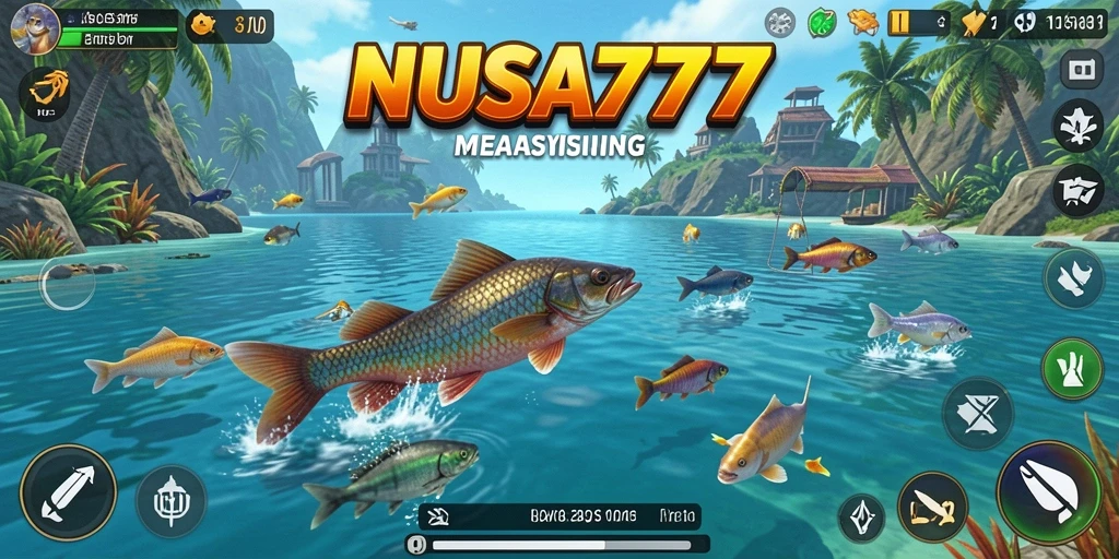 Tampilan menarik dari gameplay NUSA777 dengan aksi memancing yang seru.
