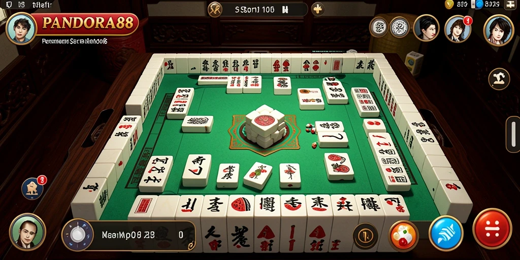 Tangkapan layar PANDORA88 menampilkan gameplay Mahjong yang menarik dan seru.