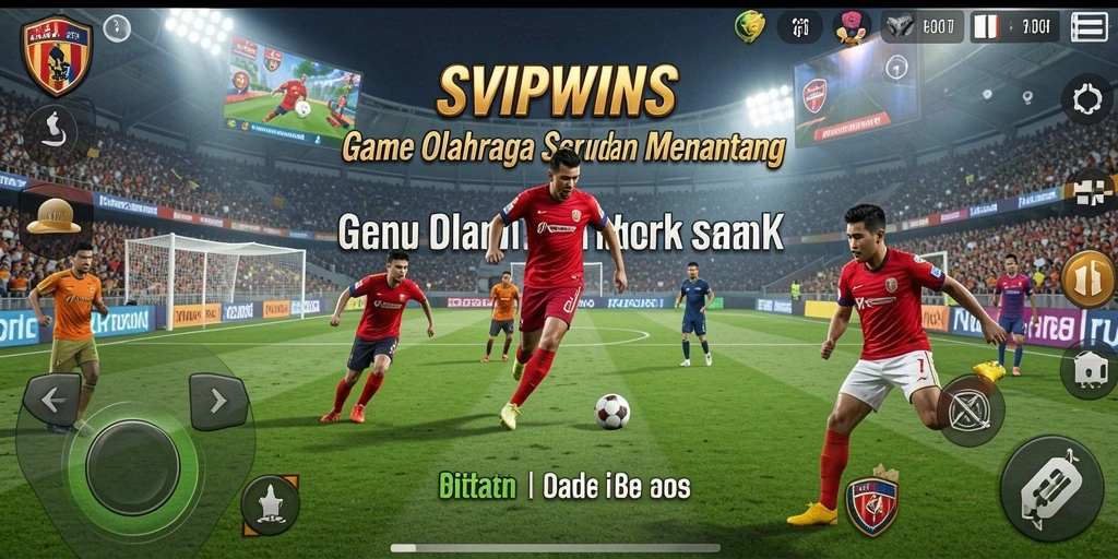 Tampilan gameplay SVIPWINS yang menampilkan aksi olahraga yang mendebarkan.
