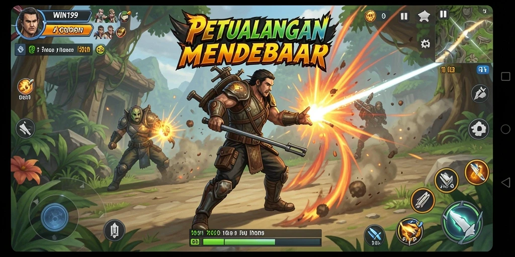 Tangkapan layar gameplay <strong>WIN199</strong> menampilkan aksi mendebarkan dan grafis yang menakjubkan.